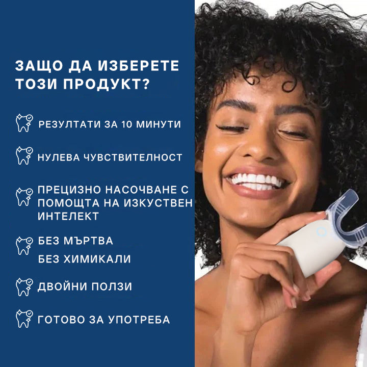 Устройство за лазерна грижа за усмивка Bikenda® — Блестяща усмивка · Здраве на венците · Ежедневна грижа